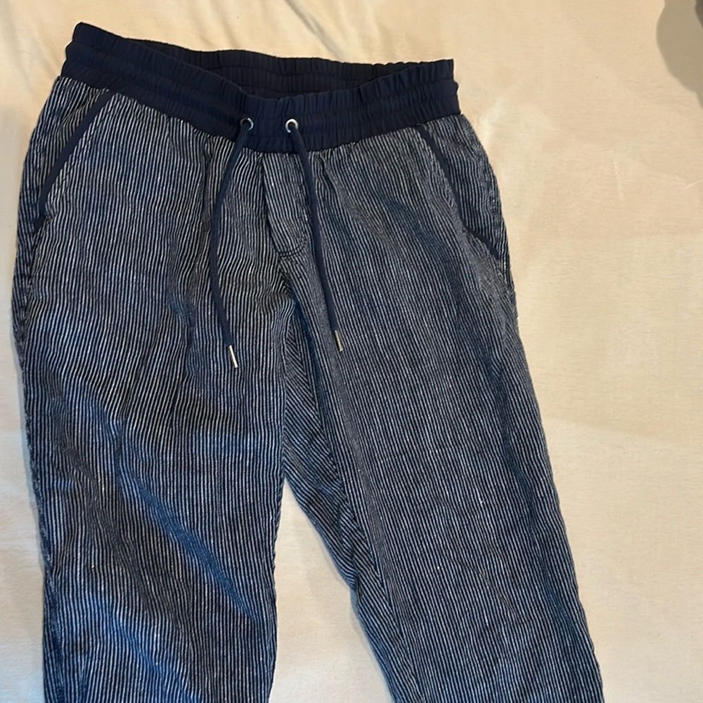 Athleta Stripe Bali Linen Pant